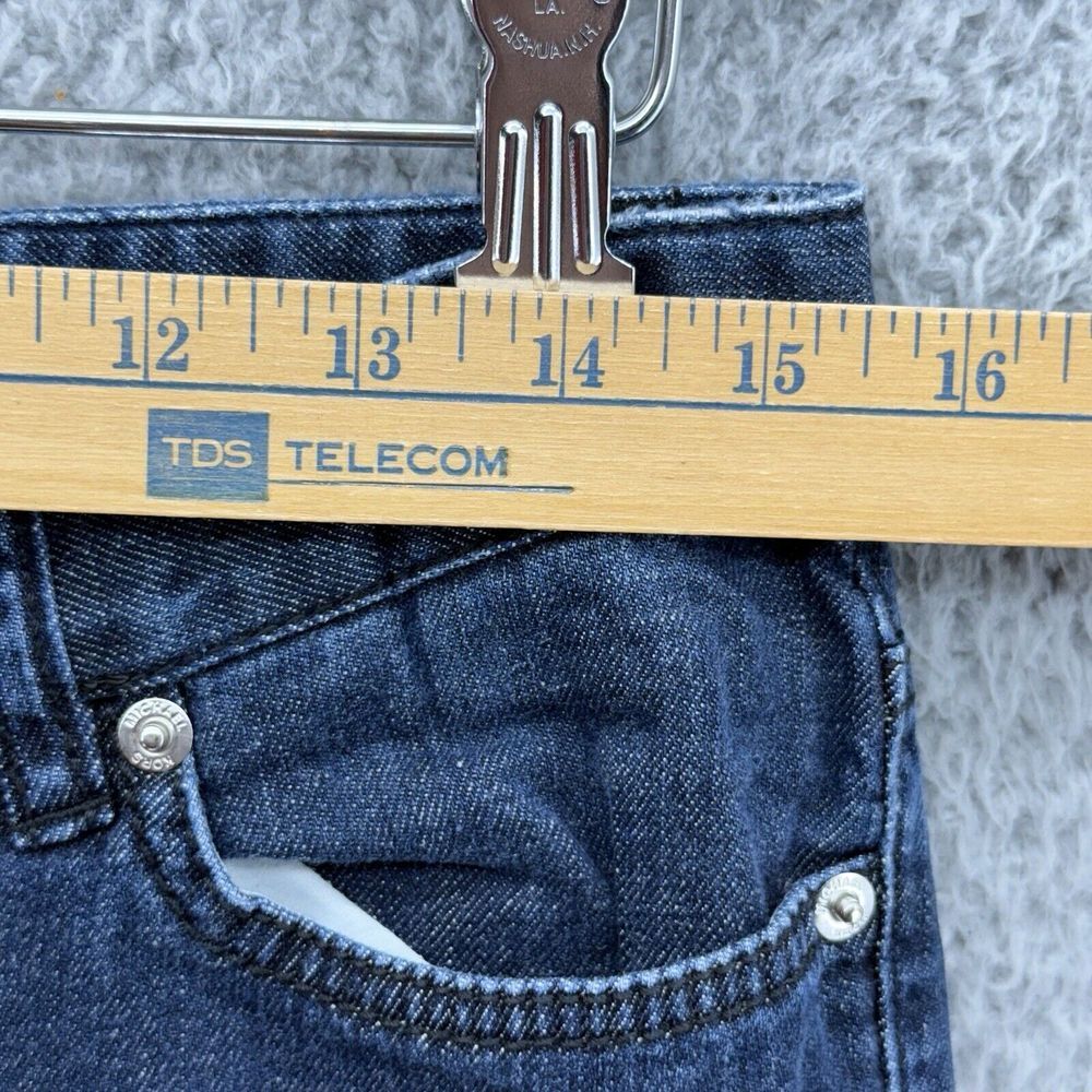 Michael Kors Jeans Womens 6 Dark Blue Denim Stretch‎ Bootcut Embroidered Pockets - Picture 4 of 9